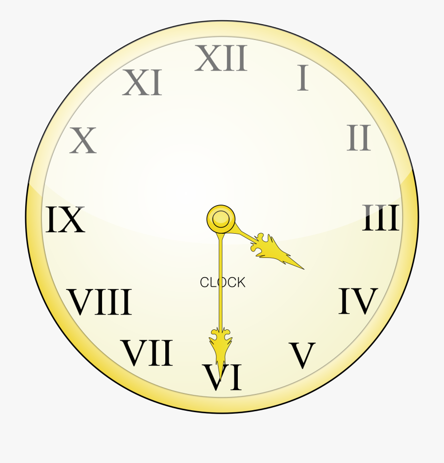 Round Clock - Roman Numeral Clock Blank, Transparent Clipart