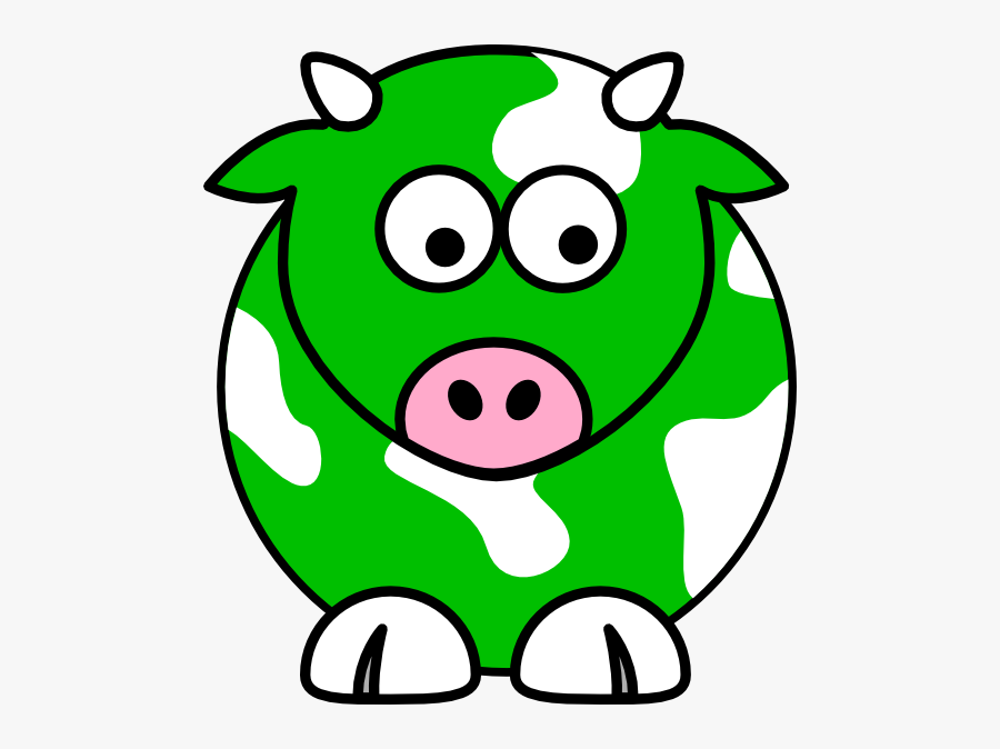 Cow Clipart Green - Creative Exercises, Transparent Clipart
