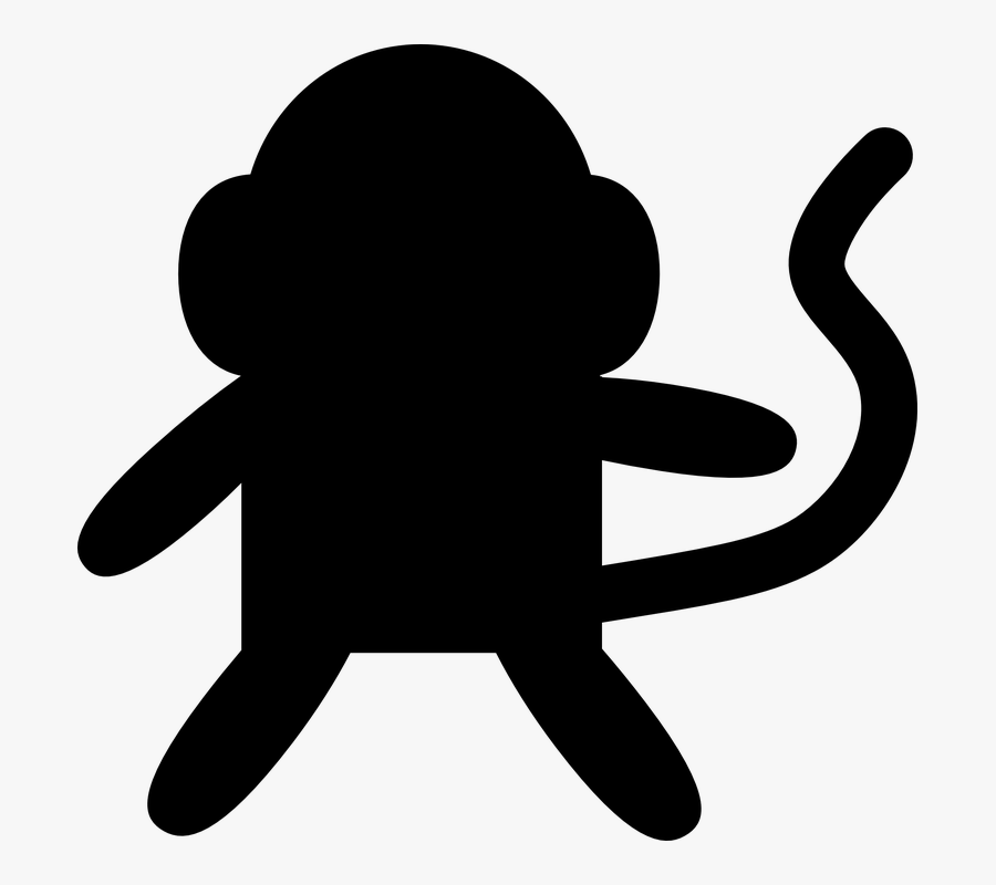 Black Monkey Png, Svg Clip Art For Web - Monkey Clip Art, Transparent Clipart