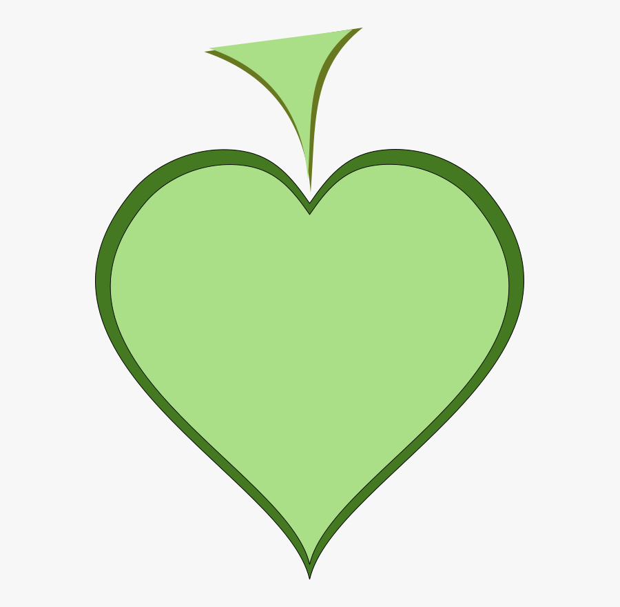 Heart,plant,grass - Green Heart Gif Png, Transparent Clipart