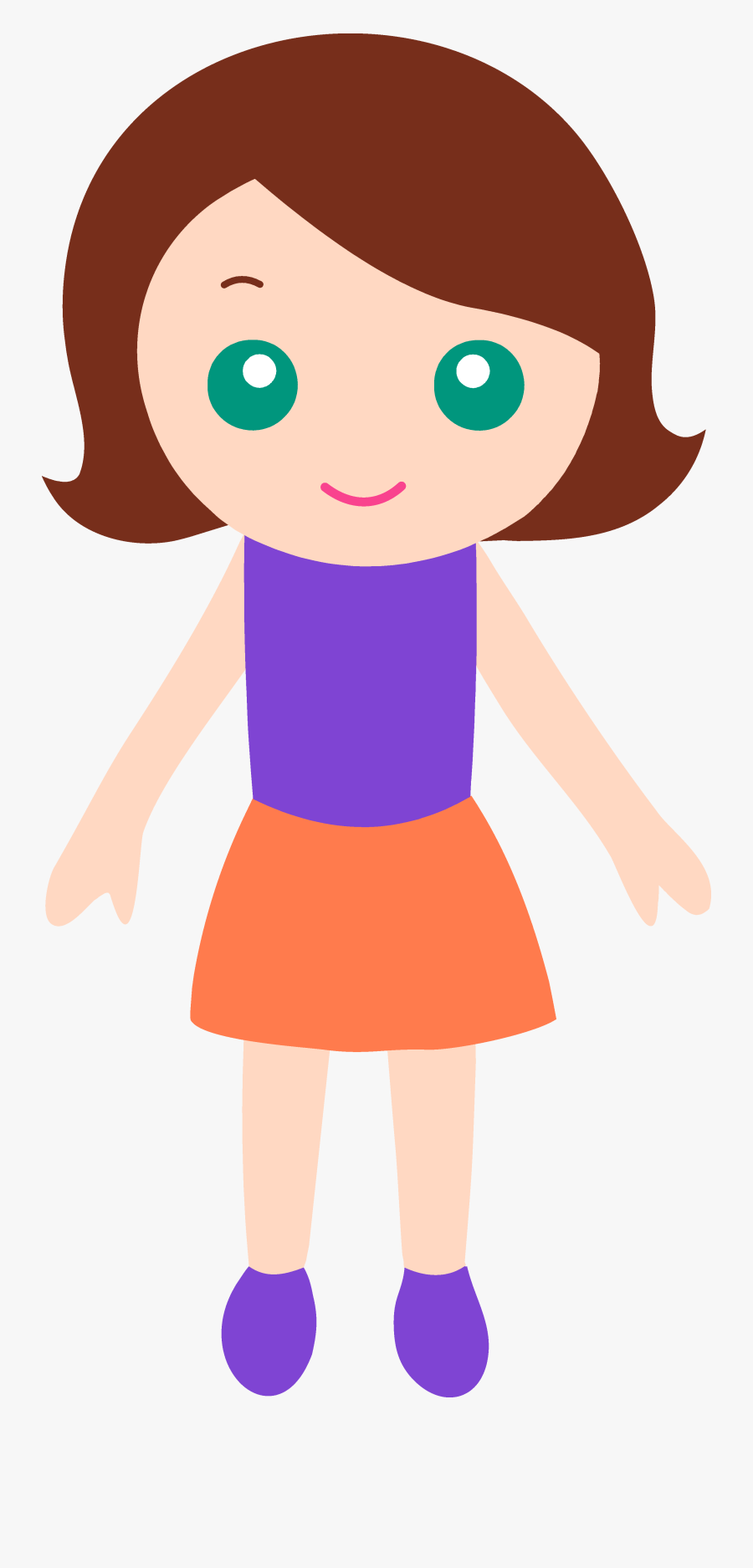 Clip Art Of Girl - Girl Clipart, Transparent Clipart