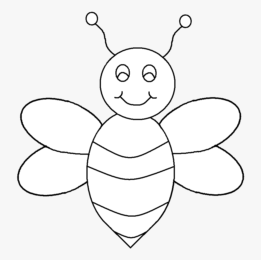 White Honey Bee Black Background Clipart, Transparent Clipart