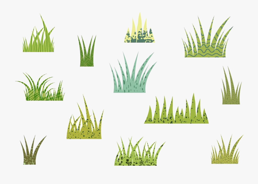 Grass Green Clipart Set Textured Transparent Png - Grass Clipart, Transparent Clipart