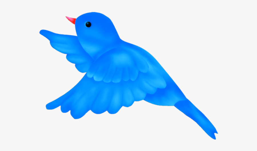 Blue Bird Clip Art Images - Cartoon Blue Bird Flying, Transparent Clipart