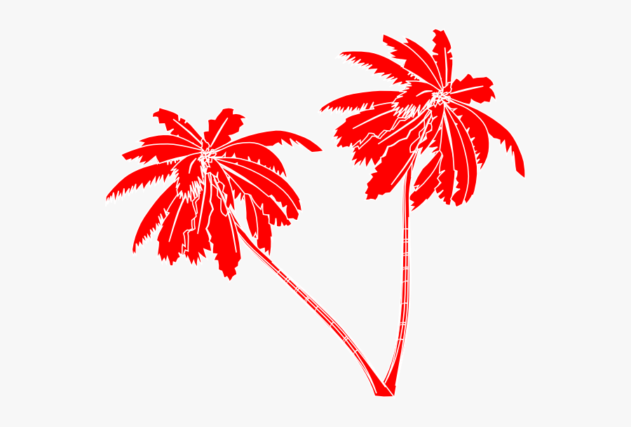 Palm - Tree - Clipart - No - Background - Red Palm Trees Png, Transparent Clipart