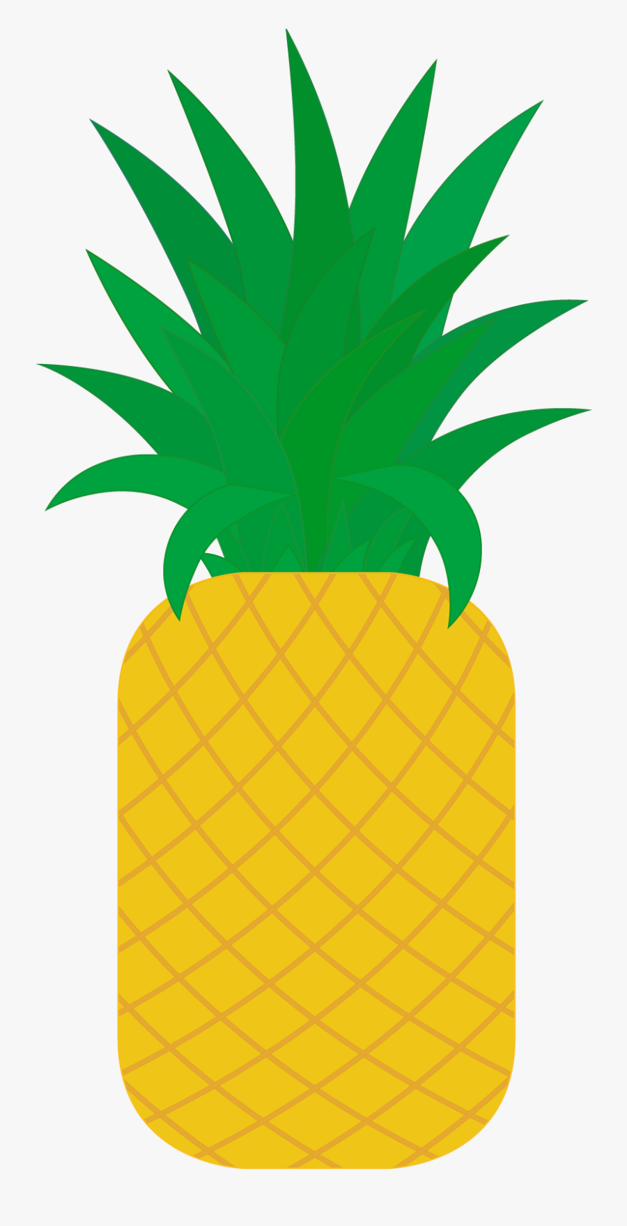 Flat Pineapple Poster Tropical Fruit Png And Vector - Fruitpng Vector, Transparent Clipart