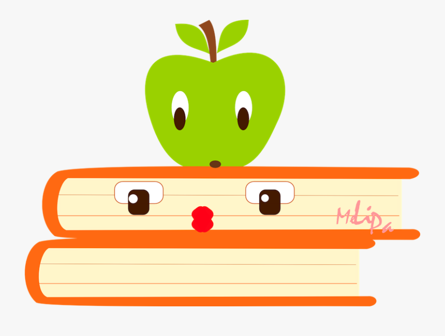 School Books Clipart - Kawaii School Clipart Png, Transparent Clipart