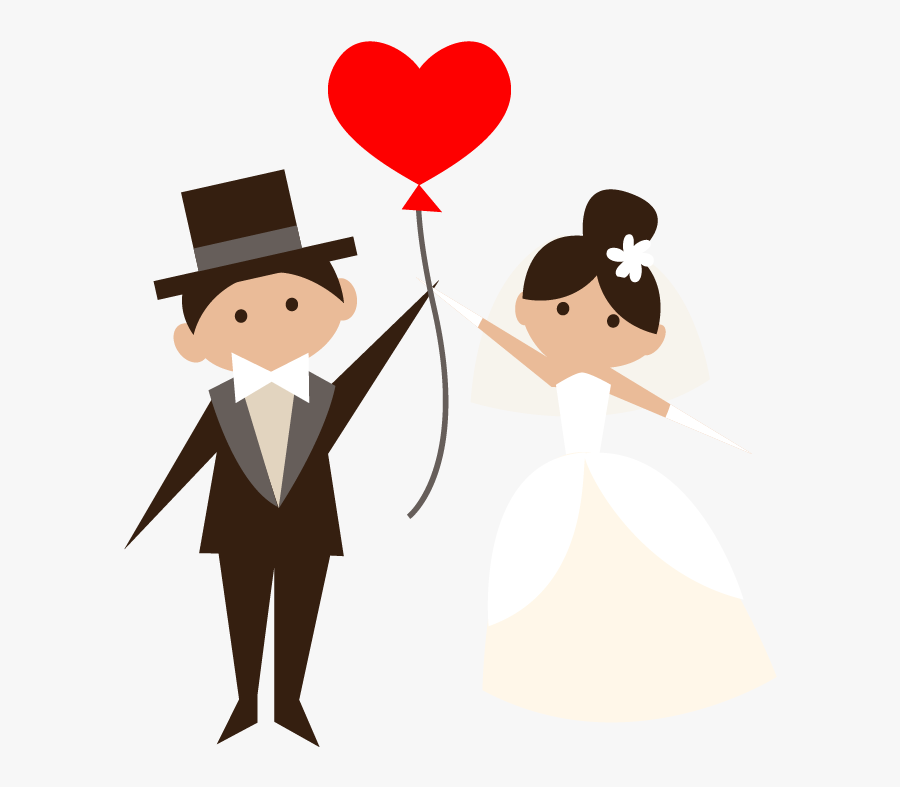 Marriage Clipart Love - Bride And Groom Png, Transparent Clipart