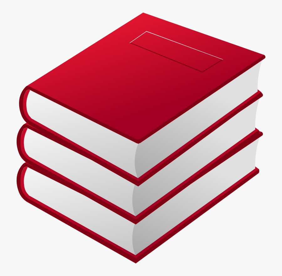 Tall - Stack - Of - Books - Clipart - Red Books Clipart, Transparent Clipart