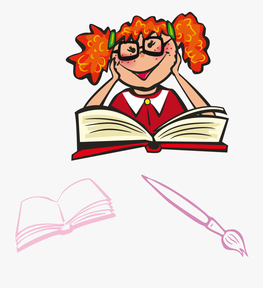 Child Reading Clip Art At Vector Clip Art - Presbyopia Meaning In Hindi, Transparent Clipart