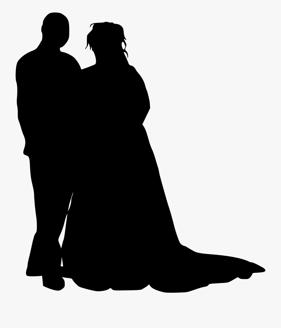 Wedding Invitation Bridegroom Clip - Silhouette Muslimah Bride, Transparent Clipart