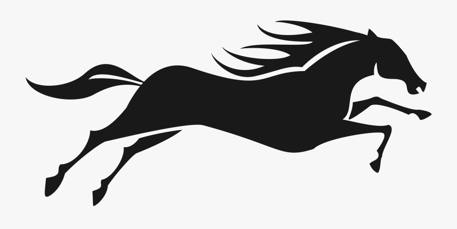 Rider Equestrian Silhouette Running - Running Horse Vector Png, Transparent Clipart