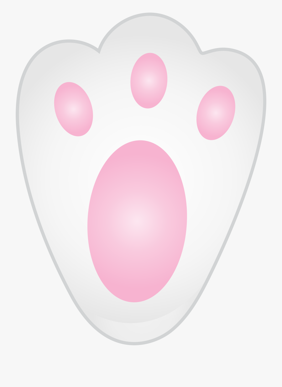 Bunny Paw Transparent Clip Art Image, Transparent Clipart