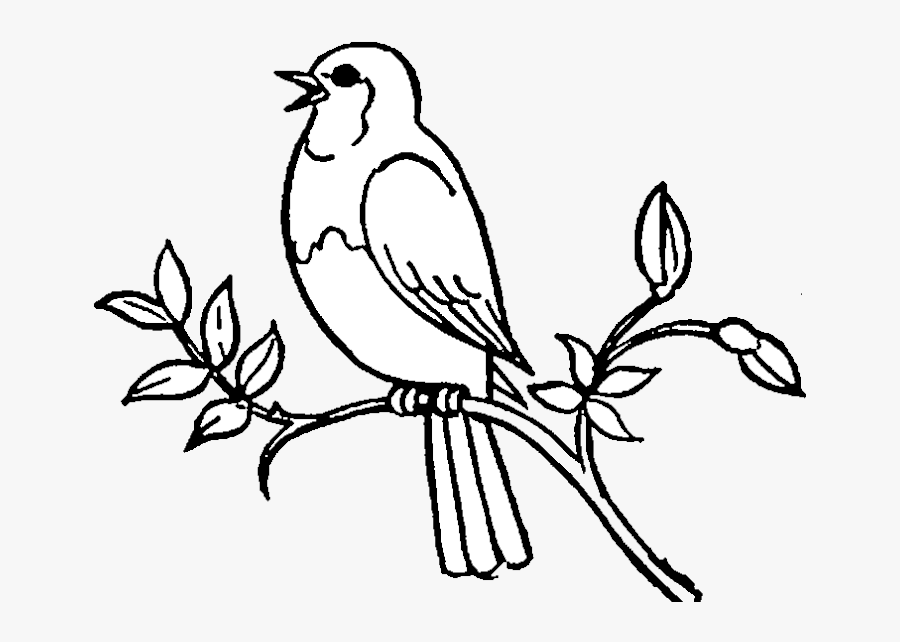 Bird Birds Clipart Black And White Free Best Transparent - Singing Bird Clip Art, Transparent Clipart