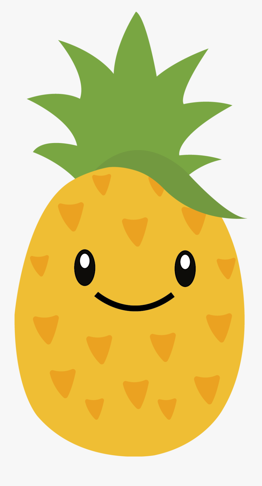 Pineapple Face Clipart Png - Pineapple With Face Clipart, Transparent Clipart
