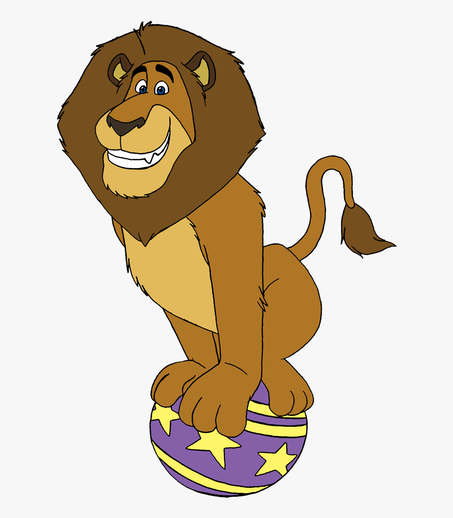 Circus Lion Clipart - Circus Lion On A Ball Clipart, Transparent Clipart