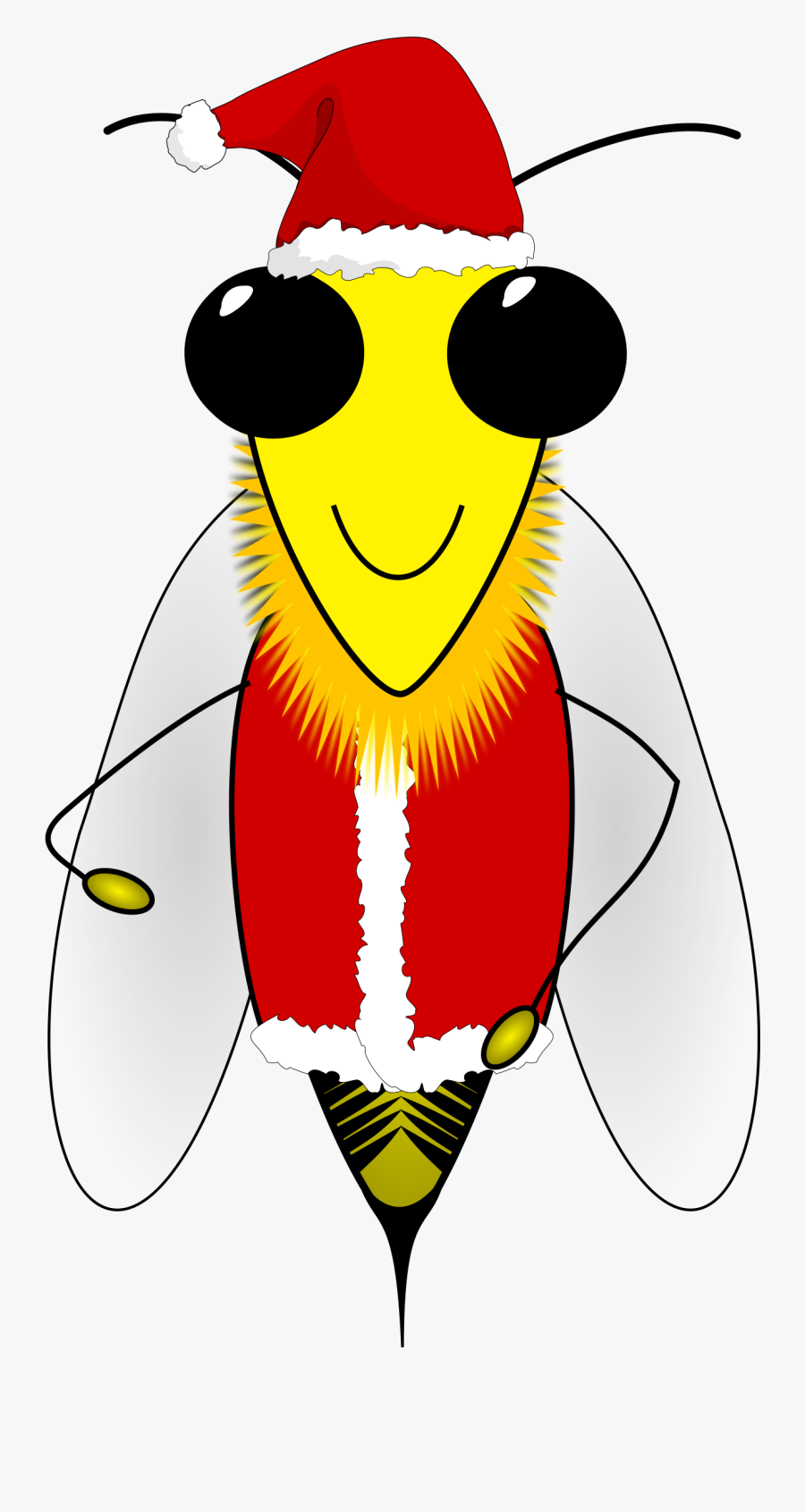 Santa Honey Bee Clipart By Jesseakc - Santa Bee, Transparent Clipart