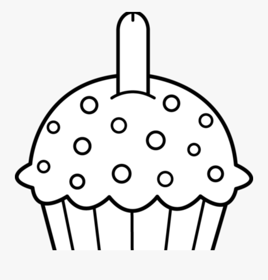 Cupcake Clipart Coloring Pages - Birthday Cupcake Coloring Pages, Transparent Clipart