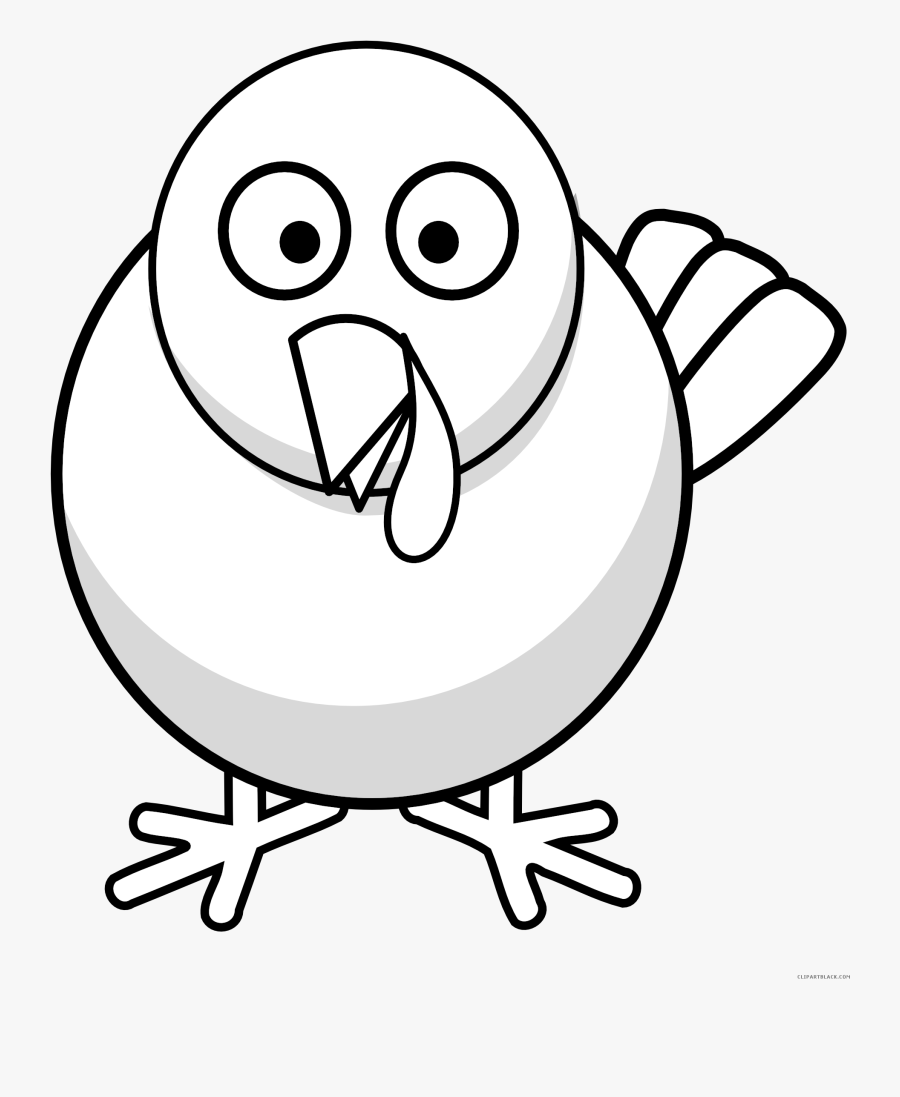 Christmas Bird Clipart - Turkey Clipart Black And White, Transparent Clipart