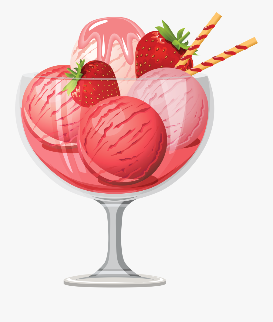 Ice Cream Png Image - Strawberry Ice Cream Vector, Transparent Clipart