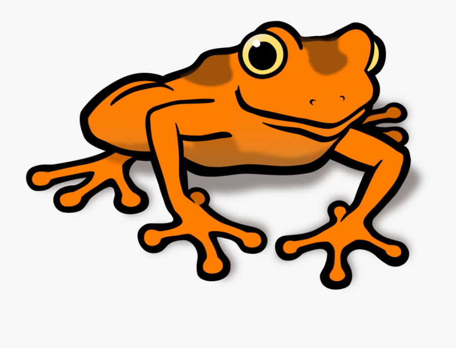 Orange Clipart Frog - Clip Art Orange Frog, Transparent Clipart