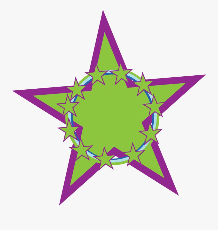 Pictures Of Stars Clipart Clipart - Green And Purple Star, Transparent Clipart