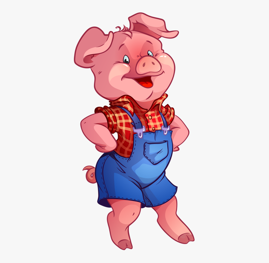 Boy And Girl Pig Clipart , Png Download - Los Tres Cerditos Animado, Transparent Clipart