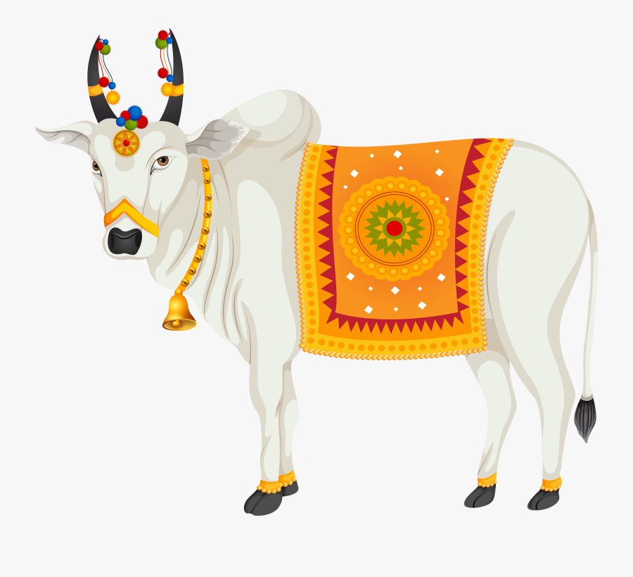 India Holy Transparent Clip - Krishna Cow Png, Transparent Clipart