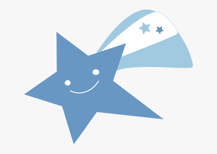 Blue Cartoon Shooting Stars, Transparent Clipart