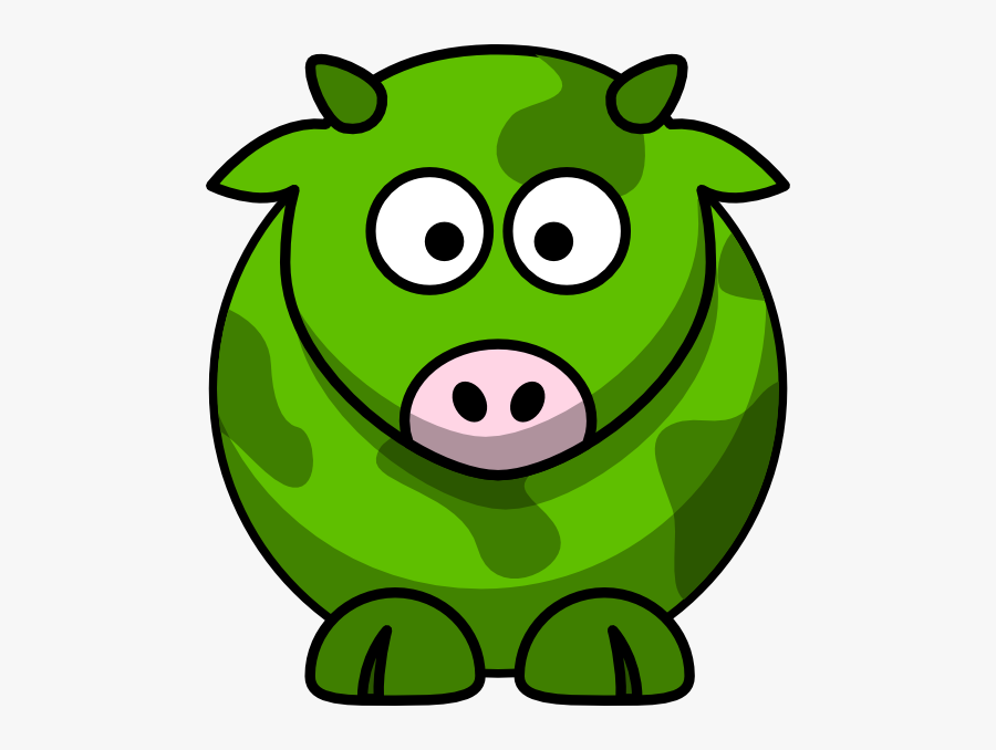 Cow Clipart Clker - Green Cow Clipart, Transparent Clipart