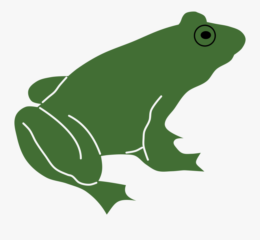 Green Tree Frog Clipart - Frog Silhouette Vector, Transparent Clipart