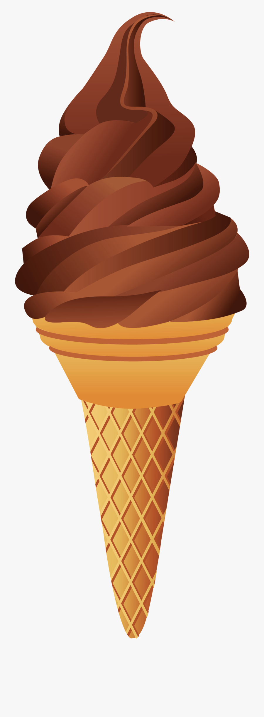 Transparent Ice Cream Clipart - Chocolate Ice Cream Cone Clipart, Transparent Clipart