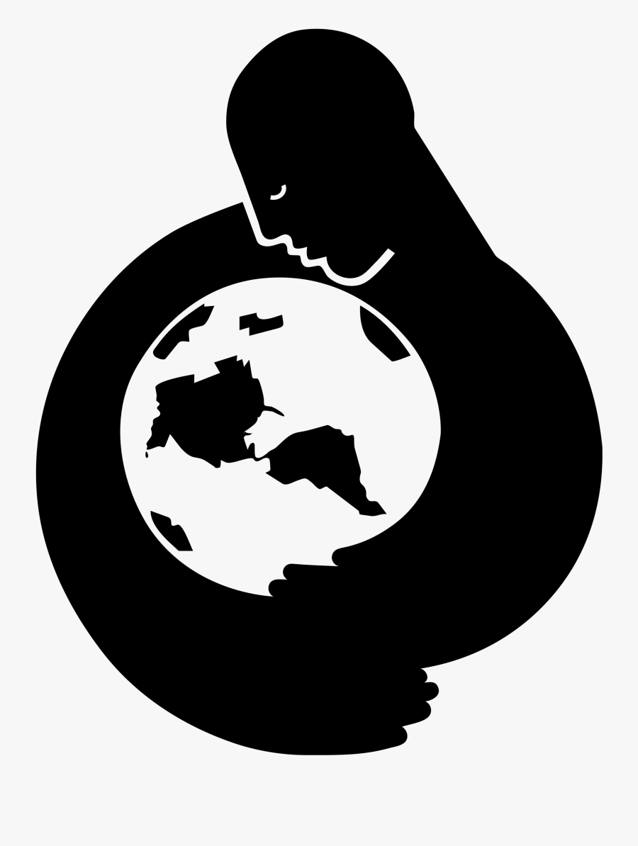 Earth Clipart Mother Earth - Mother Earth Black And White, Transparent Clipart