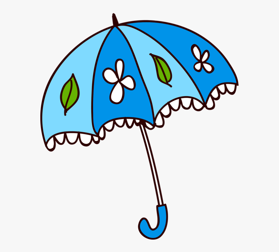 Spring Clipart Umbrella - Cute Blue Umbrella Clipart, Transparent Clipart