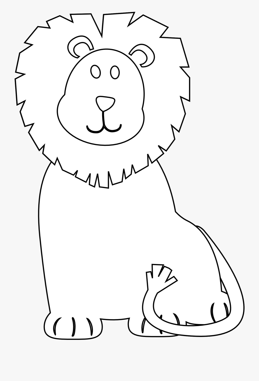 Sun Lion Clipart Black And White - Clip Art, Transparent Clipart