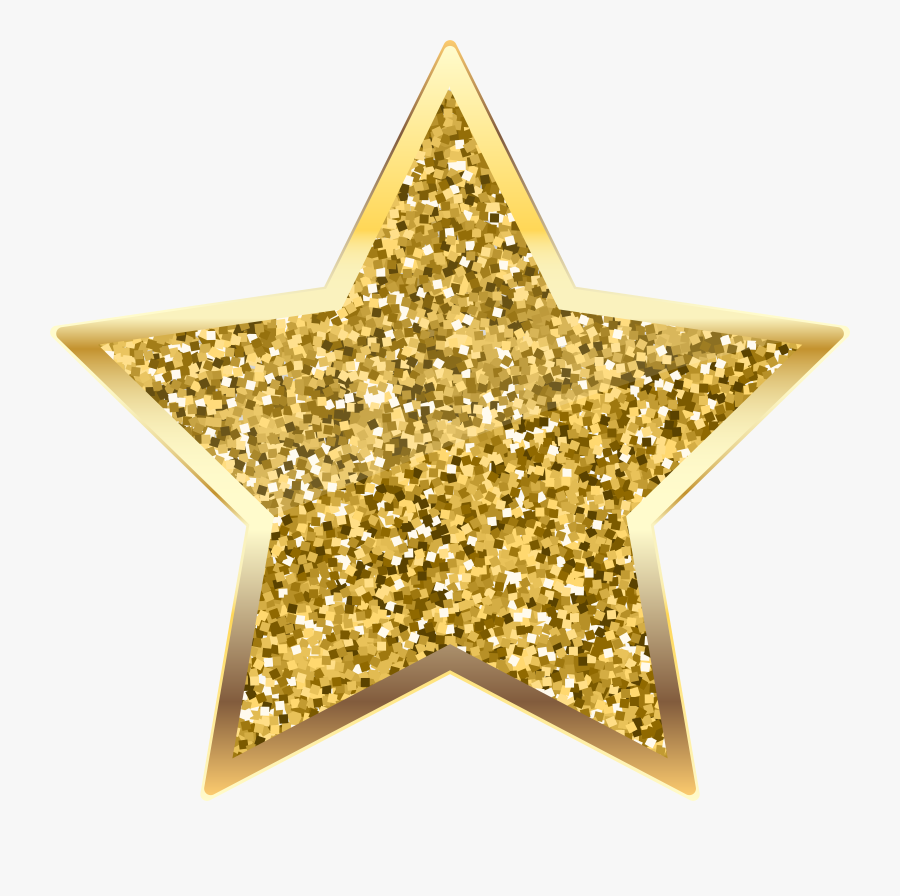 Golden Deco Star Transparent Png Clip Art, Transparent Clipart