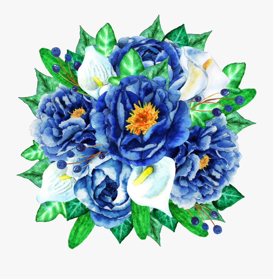 Watercolour Flowers Flower Bouquet Clip Art, Transparent Clipart