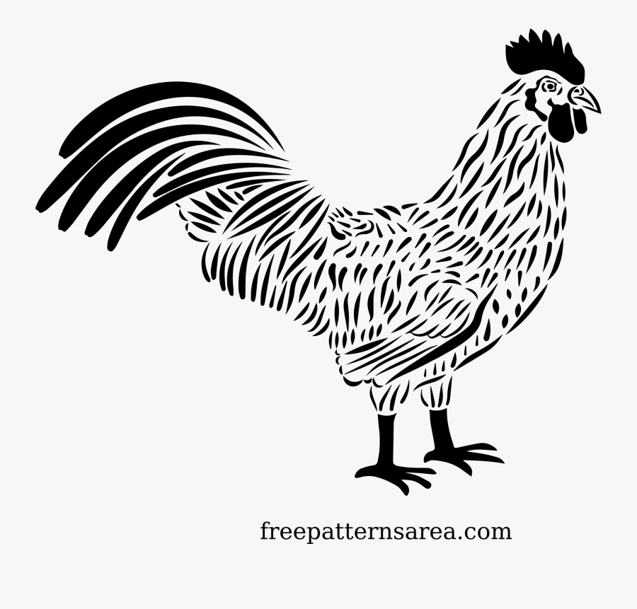 Free Rooster Silhouette Vector, Transparent Clipart