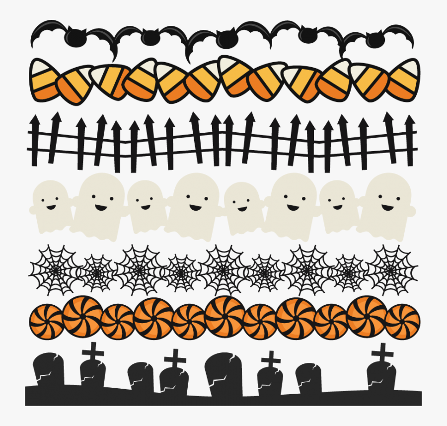 Halloween Clipart Line - Free Halloween Banner Clipart, Transparent Clipart