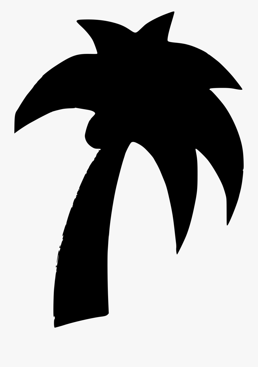 Free - Palm - Tree - Clipart - Palm Tree Clip Art Black, Transparent Clipart