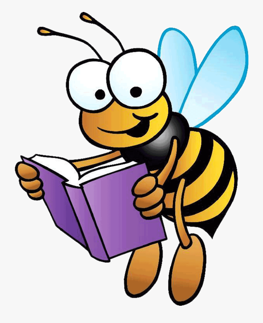 Reading Clipart Jokingart Inside Transparent Png - Bee Reading Clipart, Transparent Clipart
