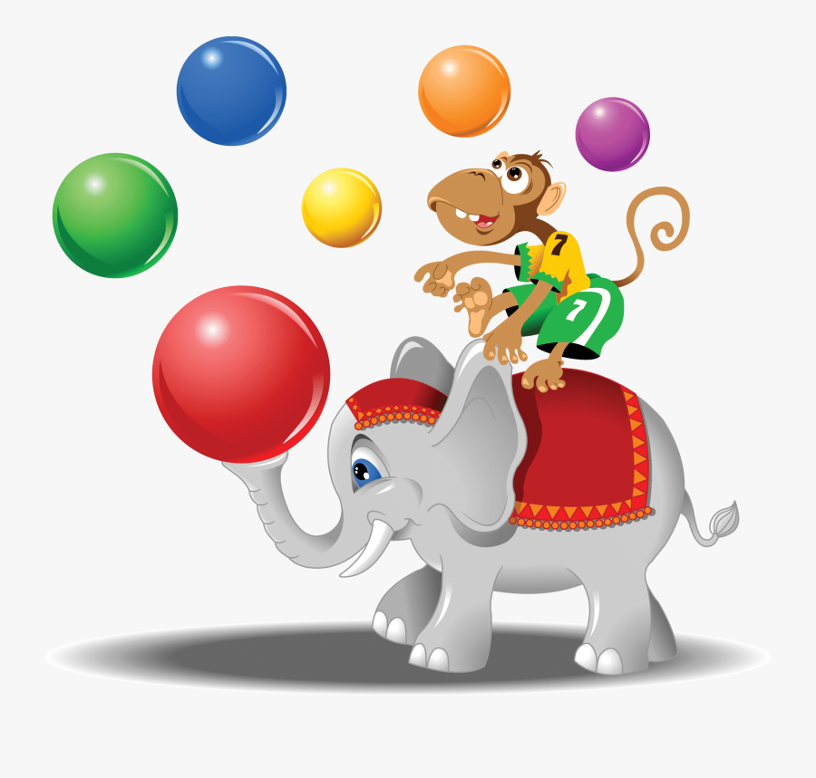Olifant En Een Aap, Transparent Clipart