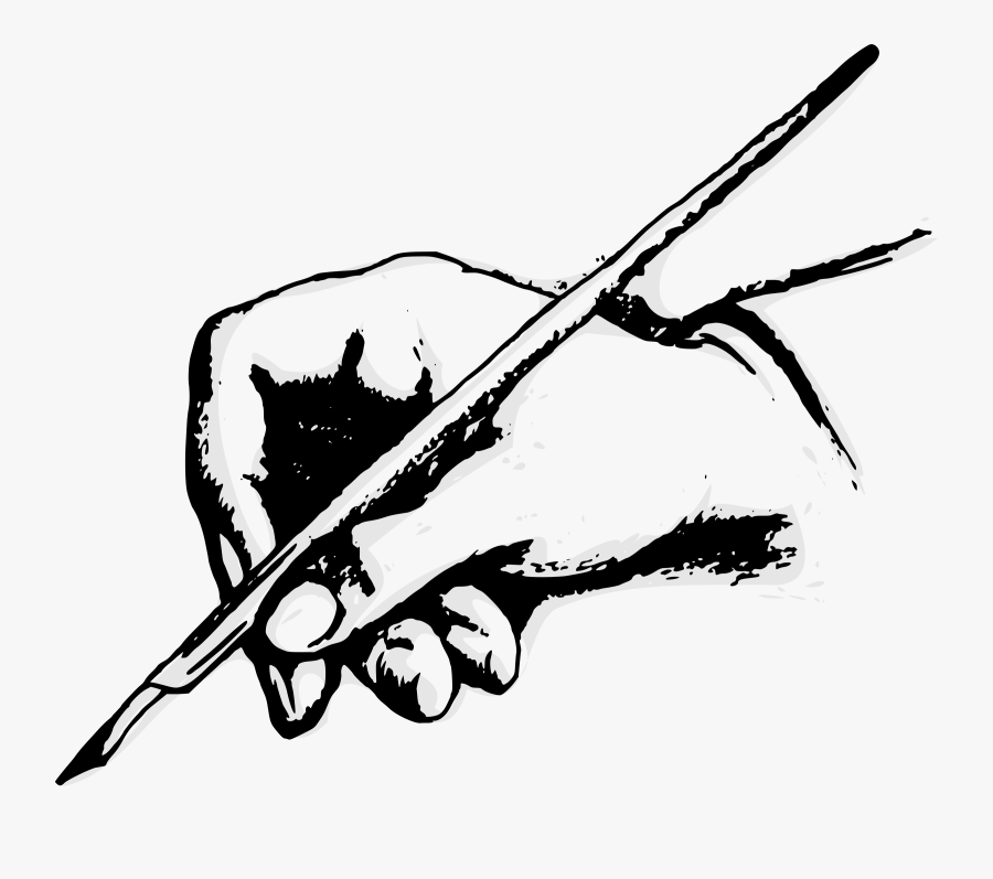 Hand Writing Clipart , Png Download - Hand Writing Clipart Black And White, Transparent Clipart