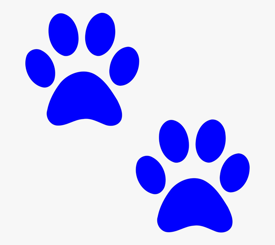 Paw Prints, Dog, Paw, Print, Cat, Foot, Pet, Footprint - Blue Paw Prints, Transparent Clipart