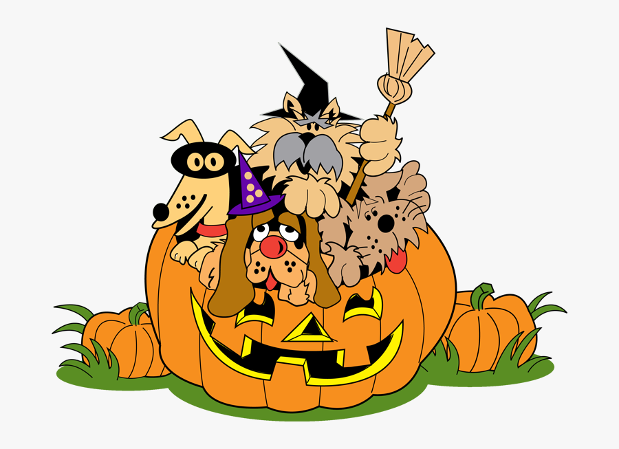 Halloween Animal Clipart - Dogs And Halloween Cartoon, Transparent Clipart