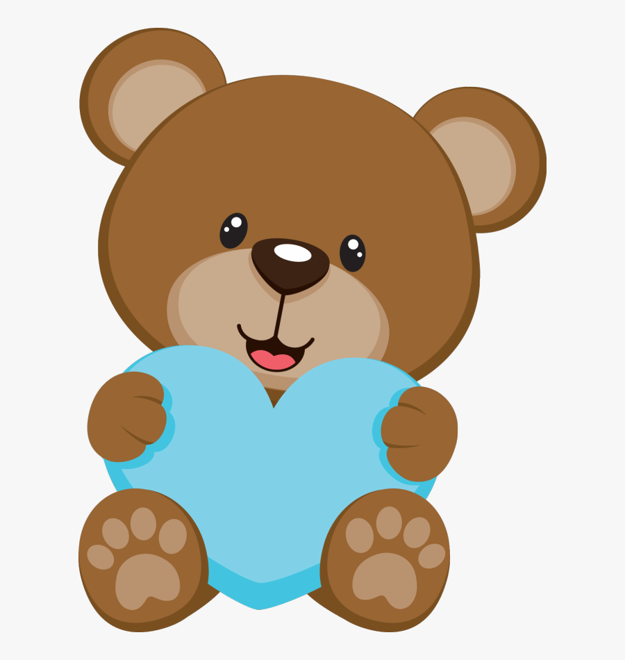 Baby Shower Bear - Boy Teddy Bear Clip Art, Transparent Clipart