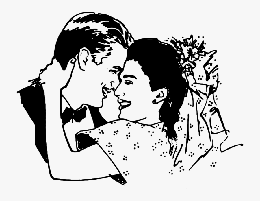 Bride And Groom Silhouettes - Christian Wedding Couple Clipart, Transparent Clipart