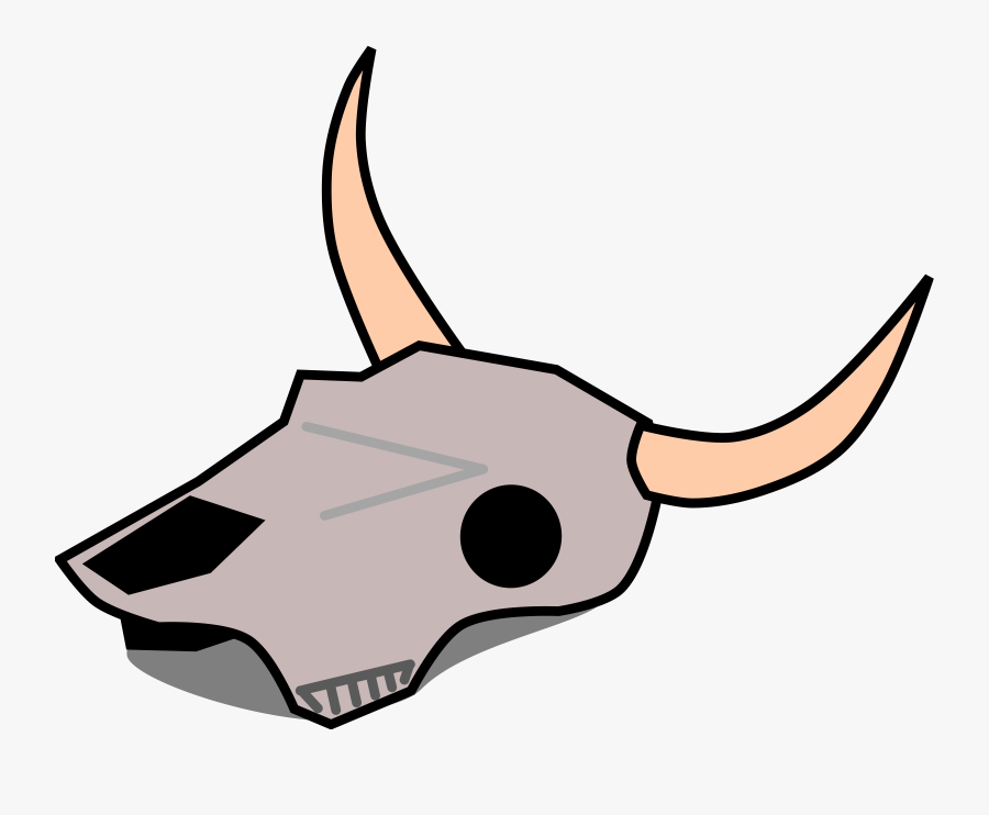 Skull Clipart Free At Getdrawings - Cow Skull Drawing, Transparent Clipart