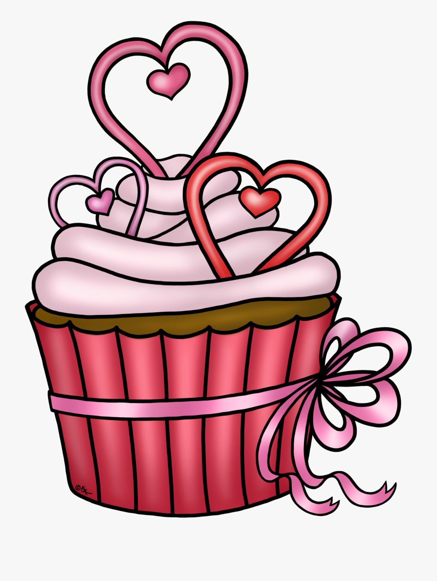 Transparent Cupcake Clipart - Valentine Cupcake Clipart, Transparent Clipart