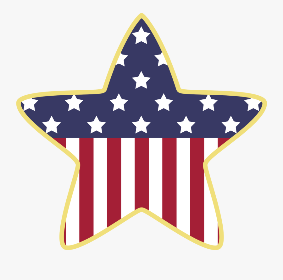 American Star Decoration Png Clipart - July Clipart, Transparent Clipart